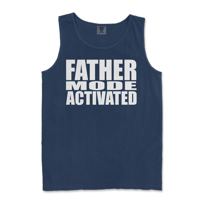 Comfort Colors Tank Top Father Mode Activated in TrueNavy