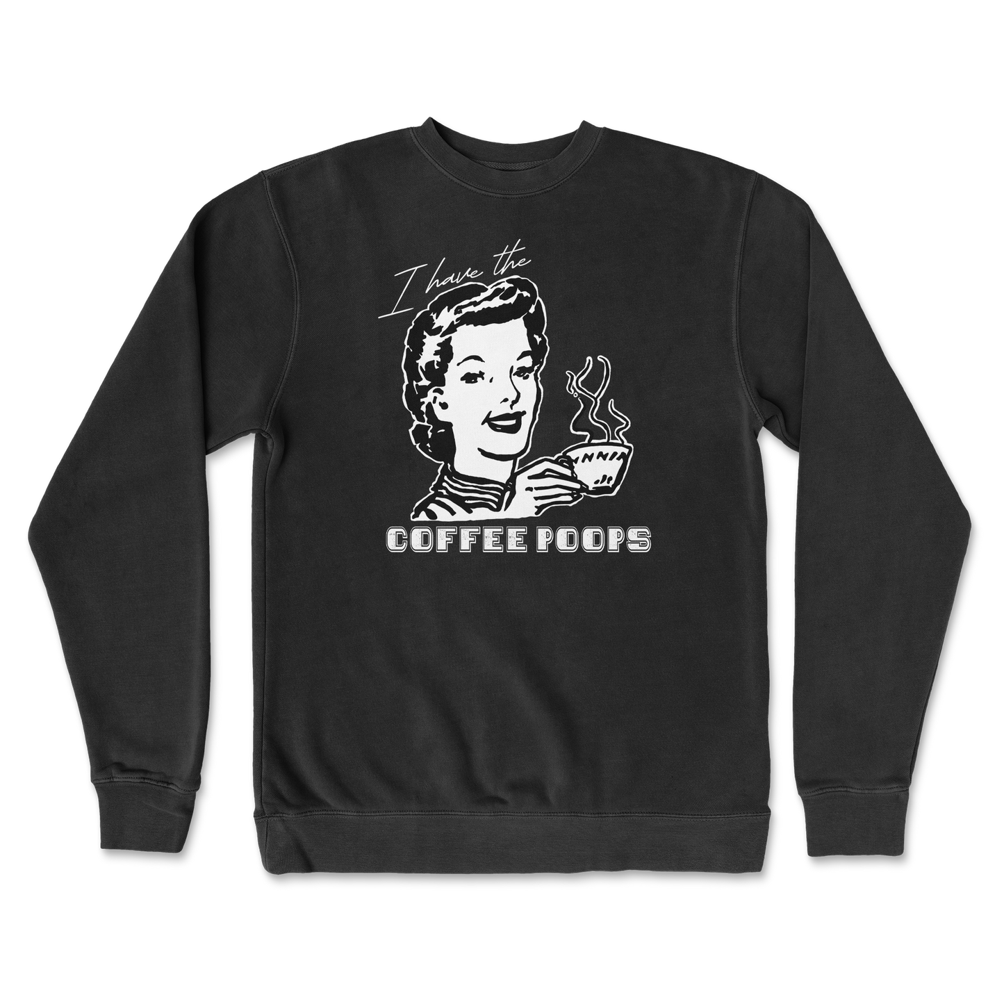 Independent Clothing Co. Crew Neck Coffee Poops  in Black