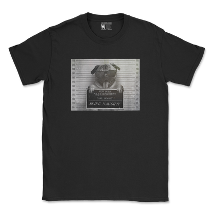 Gildan SoftStyle T-Shirt Naughty Pug in Black