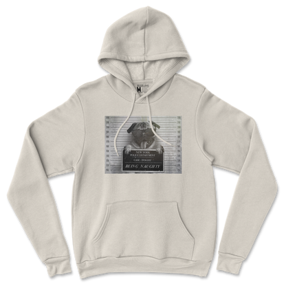 Gildan SoftStyle Hoodie Naughty Pug in Sand