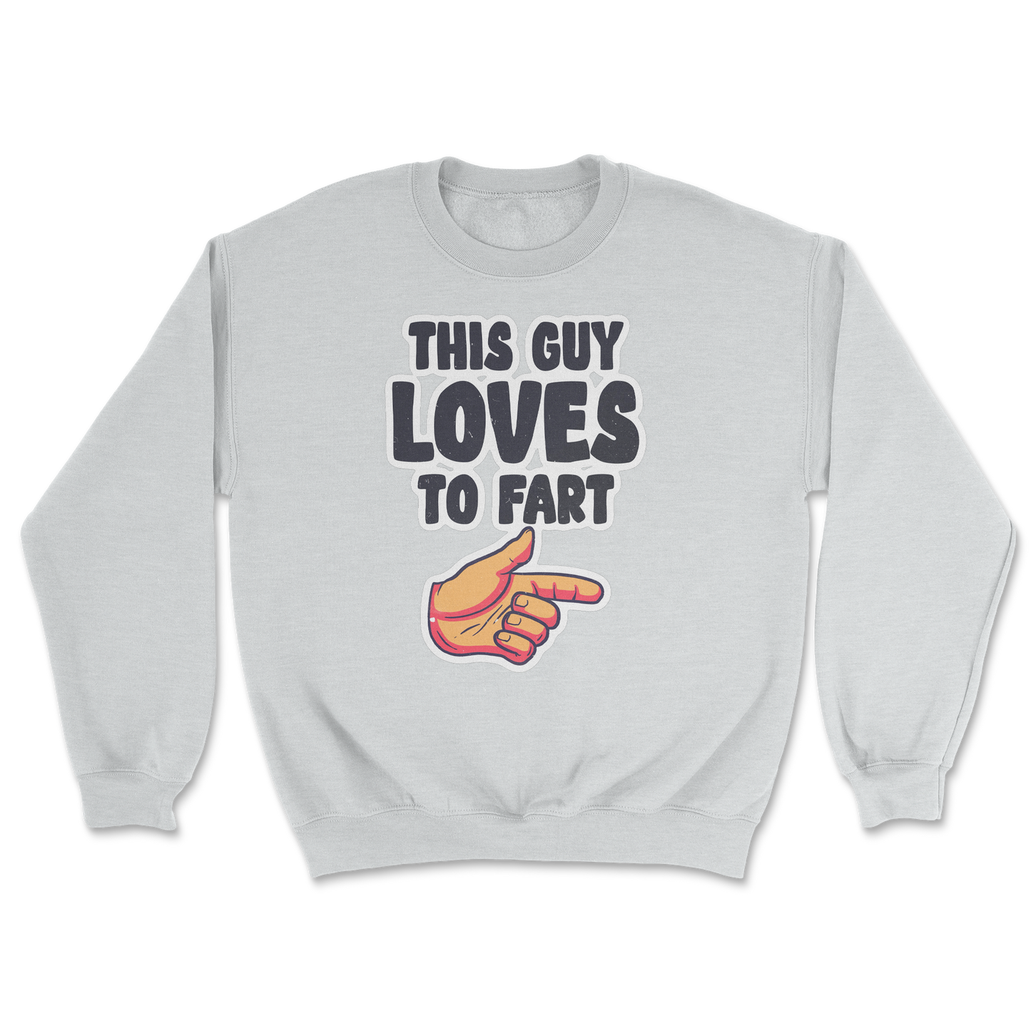 The Nice Shirt Crew Neck Who Farted  in Sports-Grey