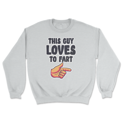 The Nice Shirt Crew Neck Who Farted  in Sports-Grey