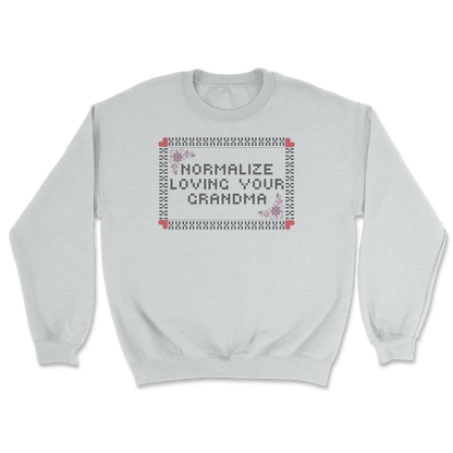 Heavy Blend Crew Neck Cross Stitch in Sports Grey