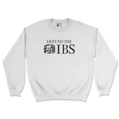 Gildan SoftStyle Crew Neck Defund The IBS in White