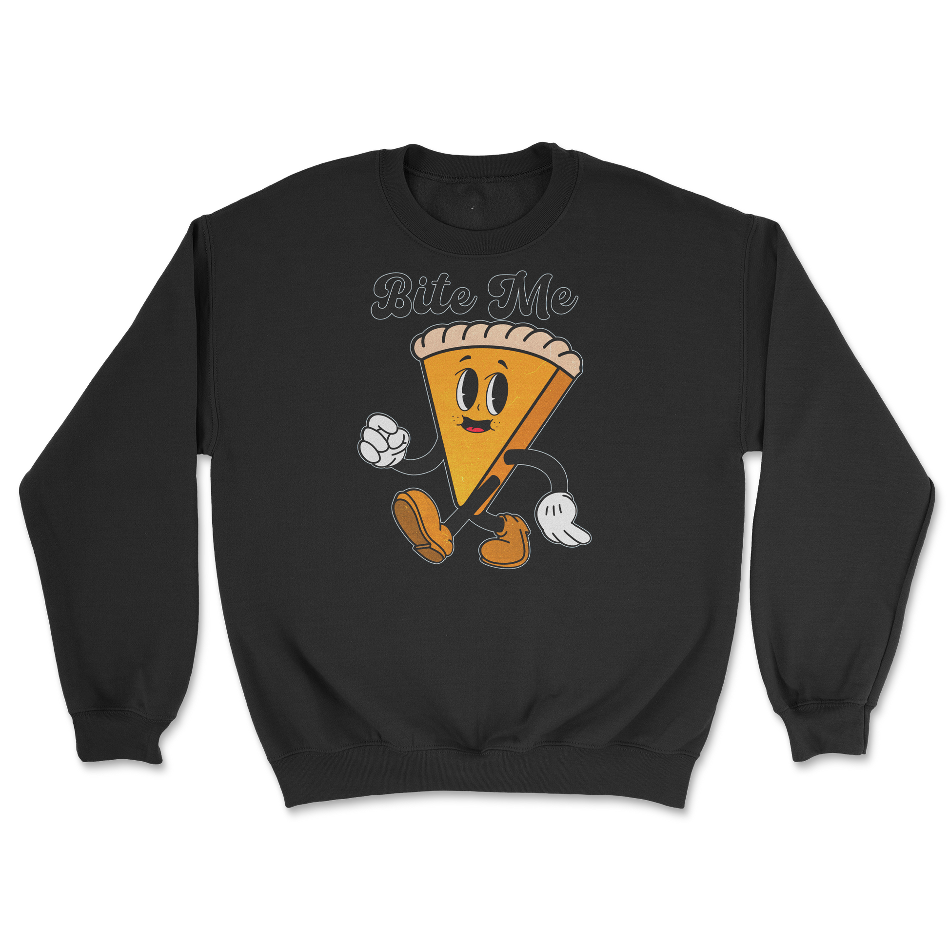 Gildan SoftStyle Crew Neck Bite Me  in Black