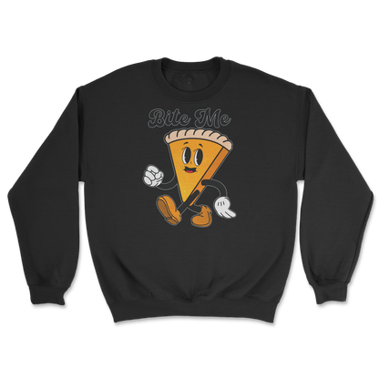 Gildan SoftStyle Crew Neck Bite Me  in Black