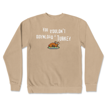 Independent Clothing Co. Crew Neck Downloadable Turkey  in Sandstone