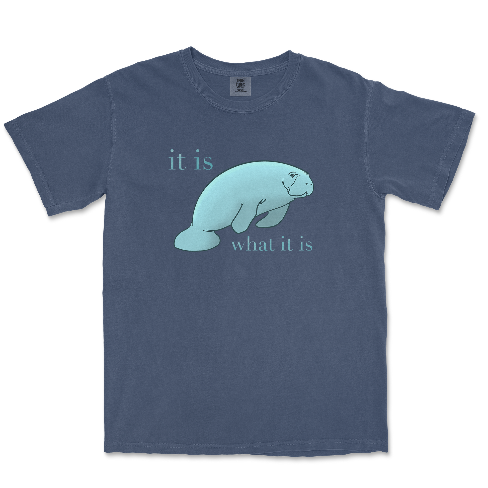 Comfort Colors T-Shirt Manatee in Midnight