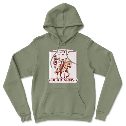 Heavy Blend Hoodie Right to Bear Arms in Military Green
