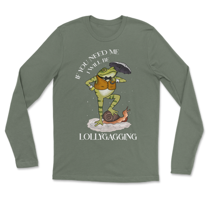 The Nice Shirt Long Sleeve Lollygagging  in Military-Green