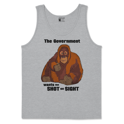 Gildan SoftStyle Tank Top The Government Hates Me  in Sport-Grey