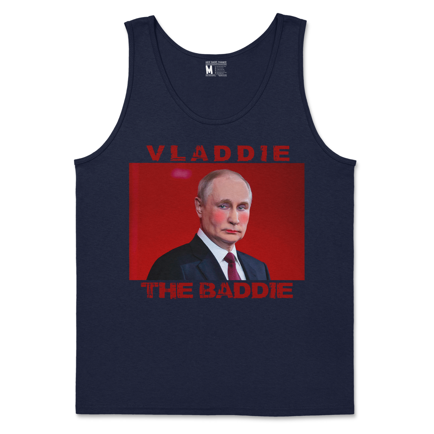 Gildan SoftStyle Tank Top Vladdie The Baddie in Navy