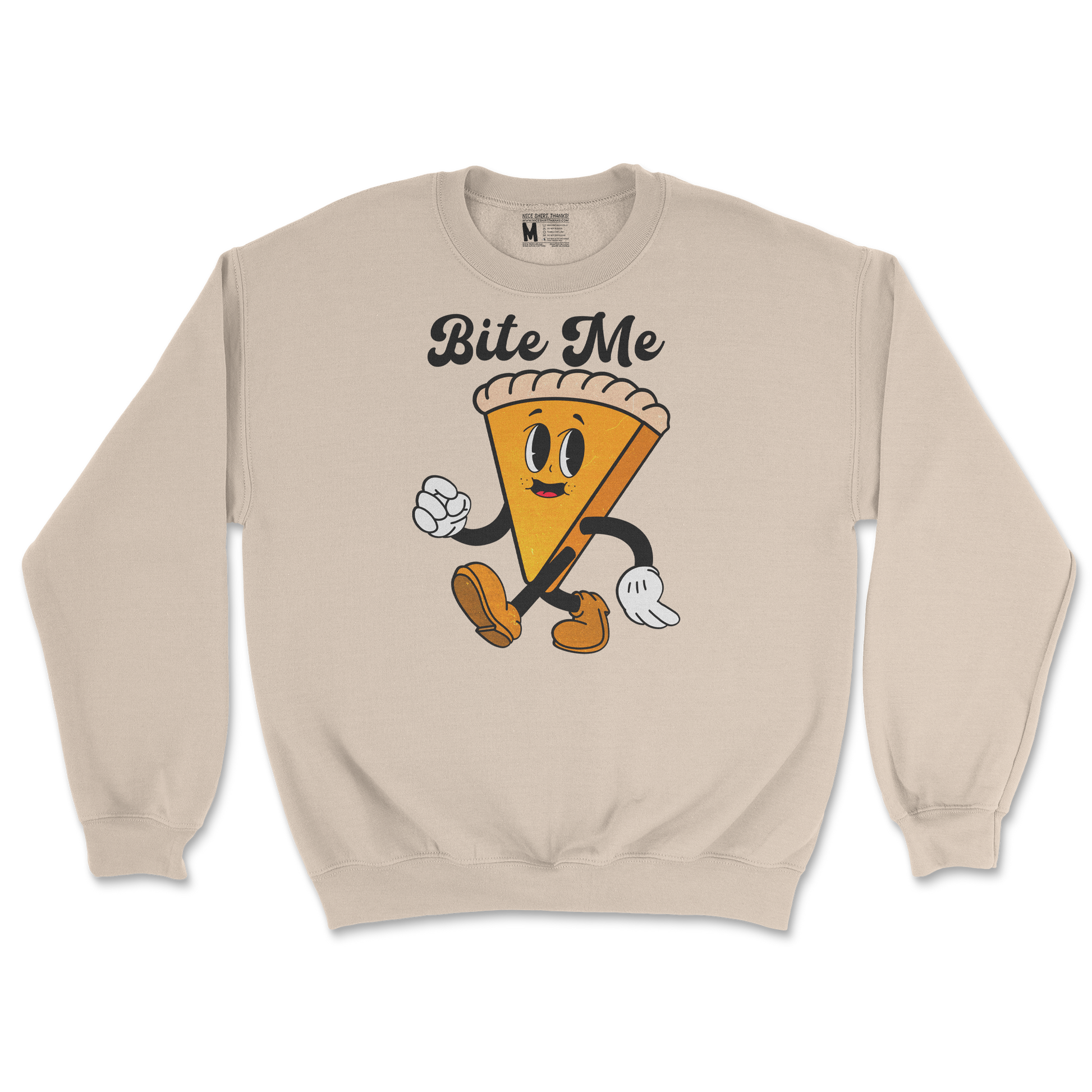 Gildan SoftStyle Crew Neck Bite Me  in Sand