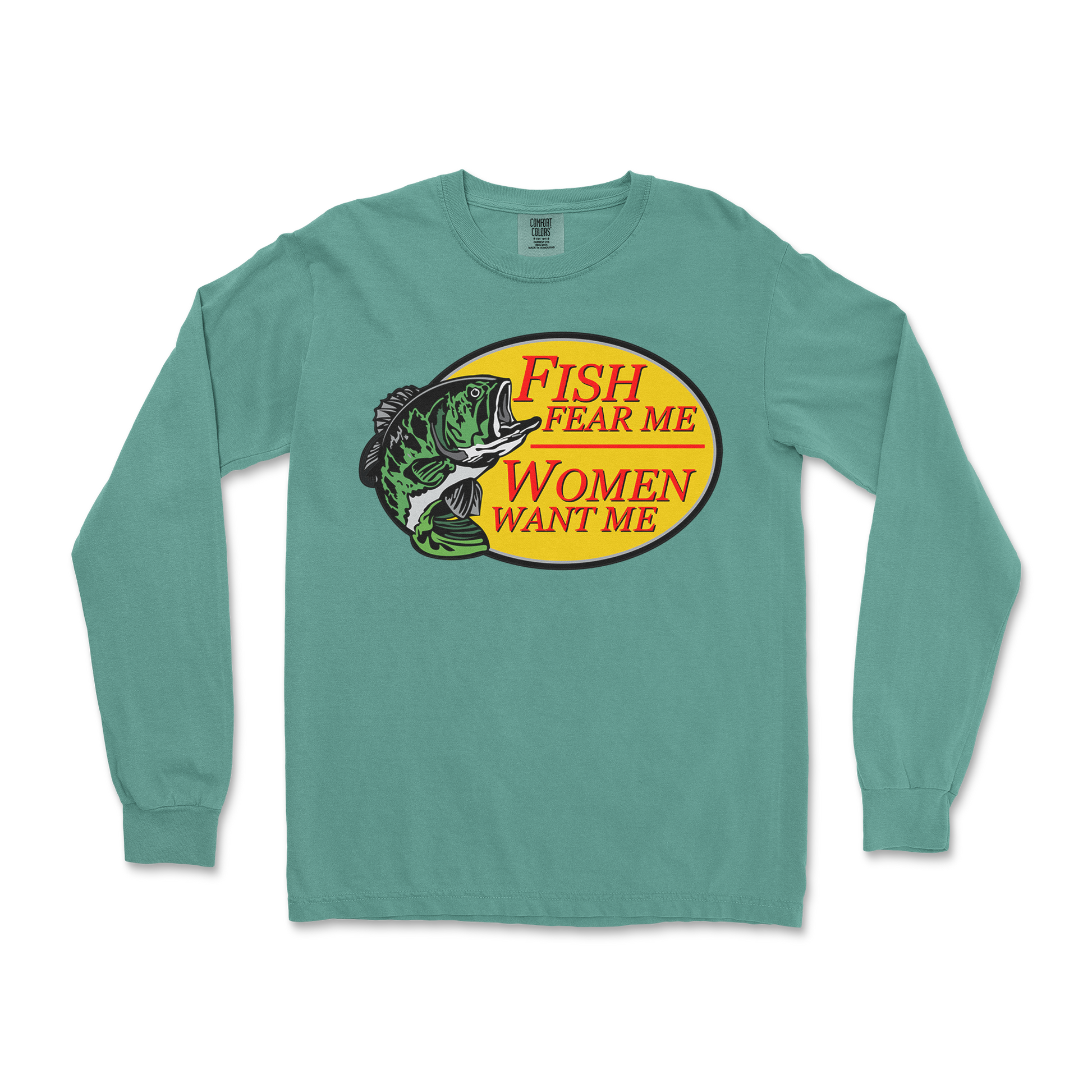 Comfort Colors Long Sleeve For The Fishermen in LightGreen