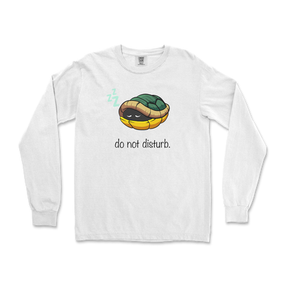 Comfort Colors Long Sleeve Sleepin Turtle in White