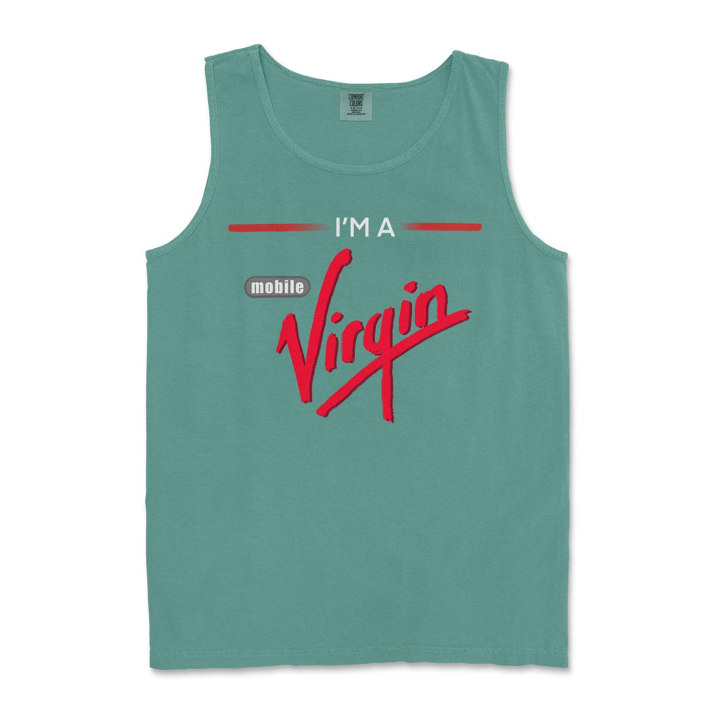 Comfort Colors Tank Top Mobile Virgin in LightGreen