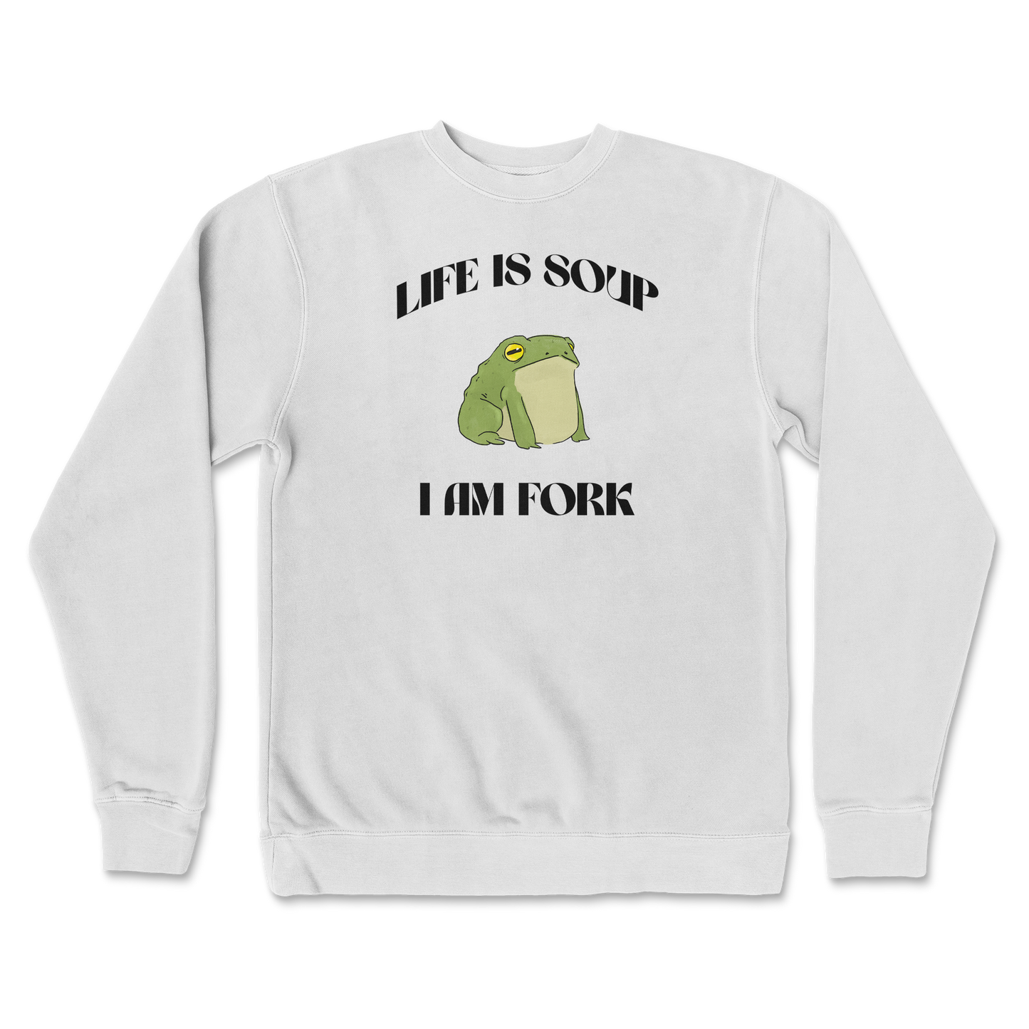 Independent Clothing Co. Crew Neck I Am Fork  in white