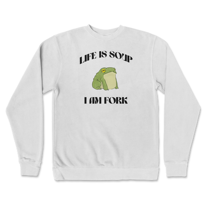 Independent Clothing Co. Crew Neck I Am Fork  in white