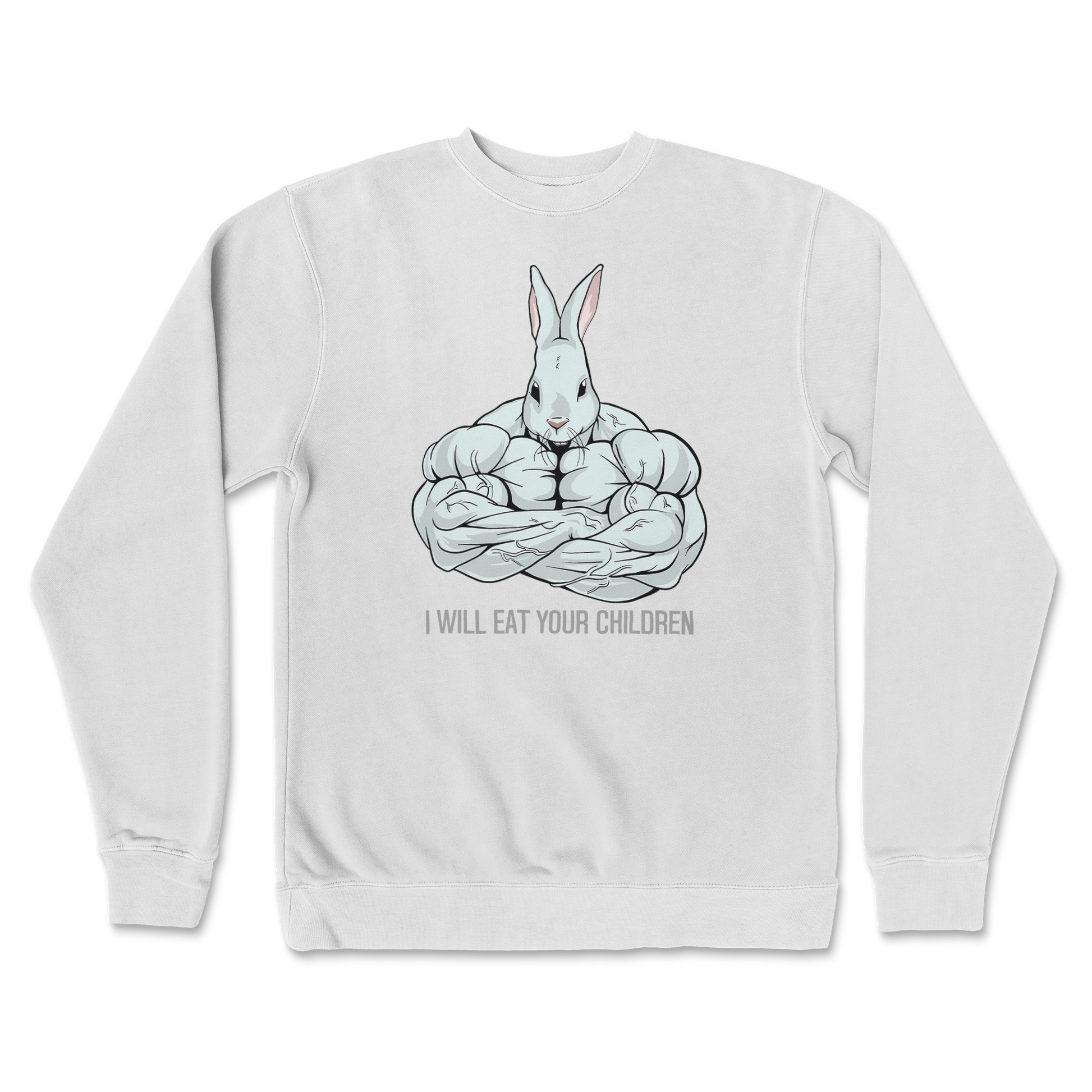 Independent Clothing Co. Crew Neck Scary Rabbit in White