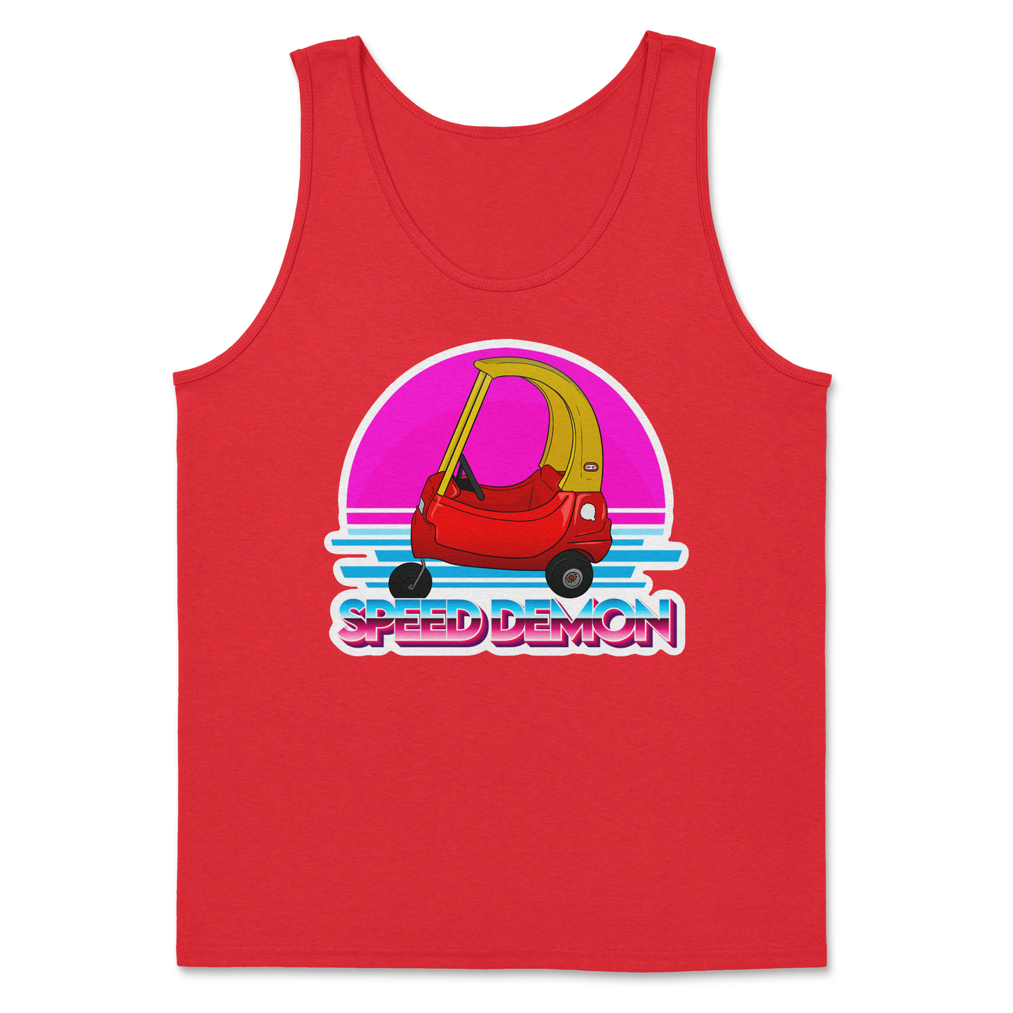 The Nice Shirt Tank Top Speed Demon  in Red