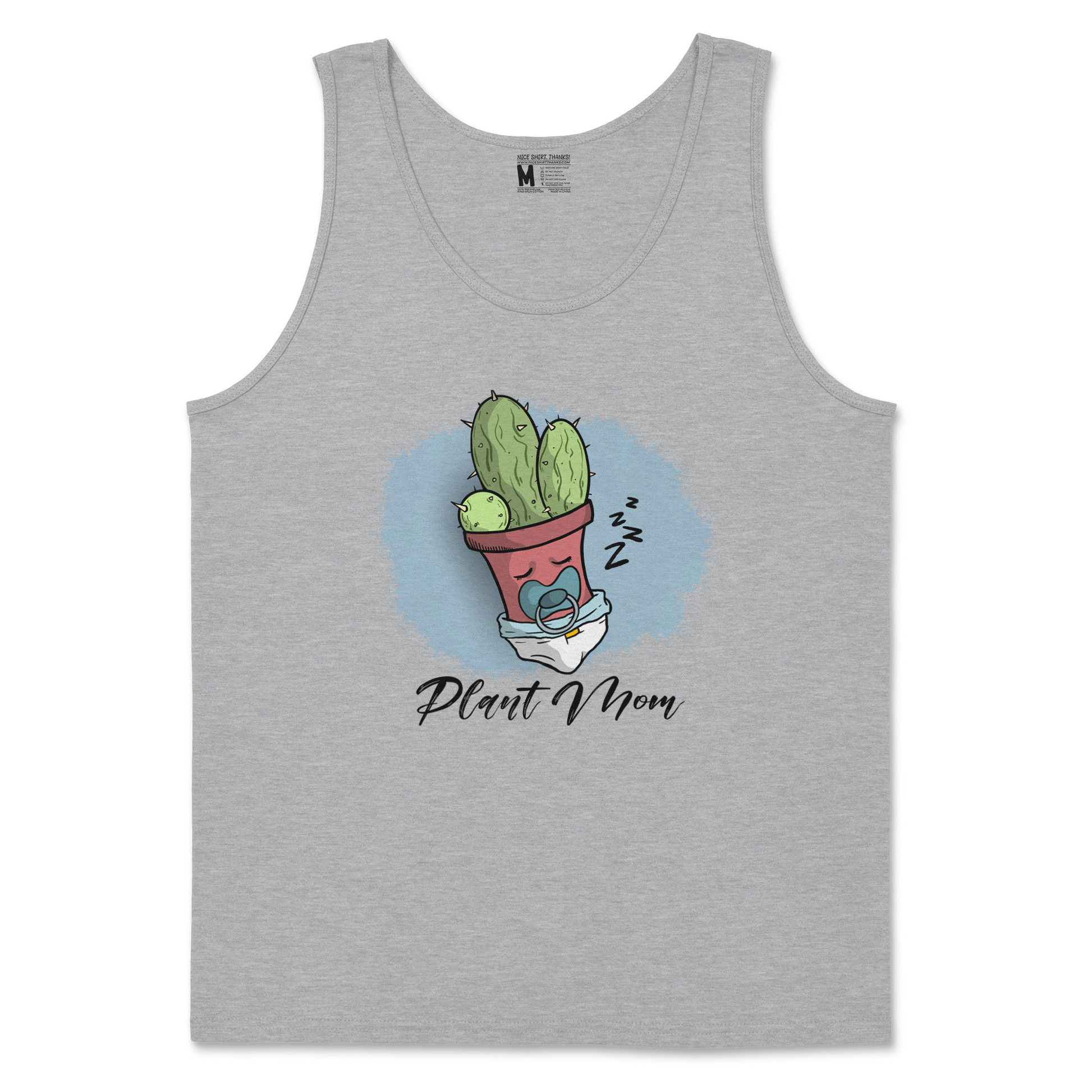 Gildan SoftStyle Tank Top Plant Mom 2 in Sports Grey