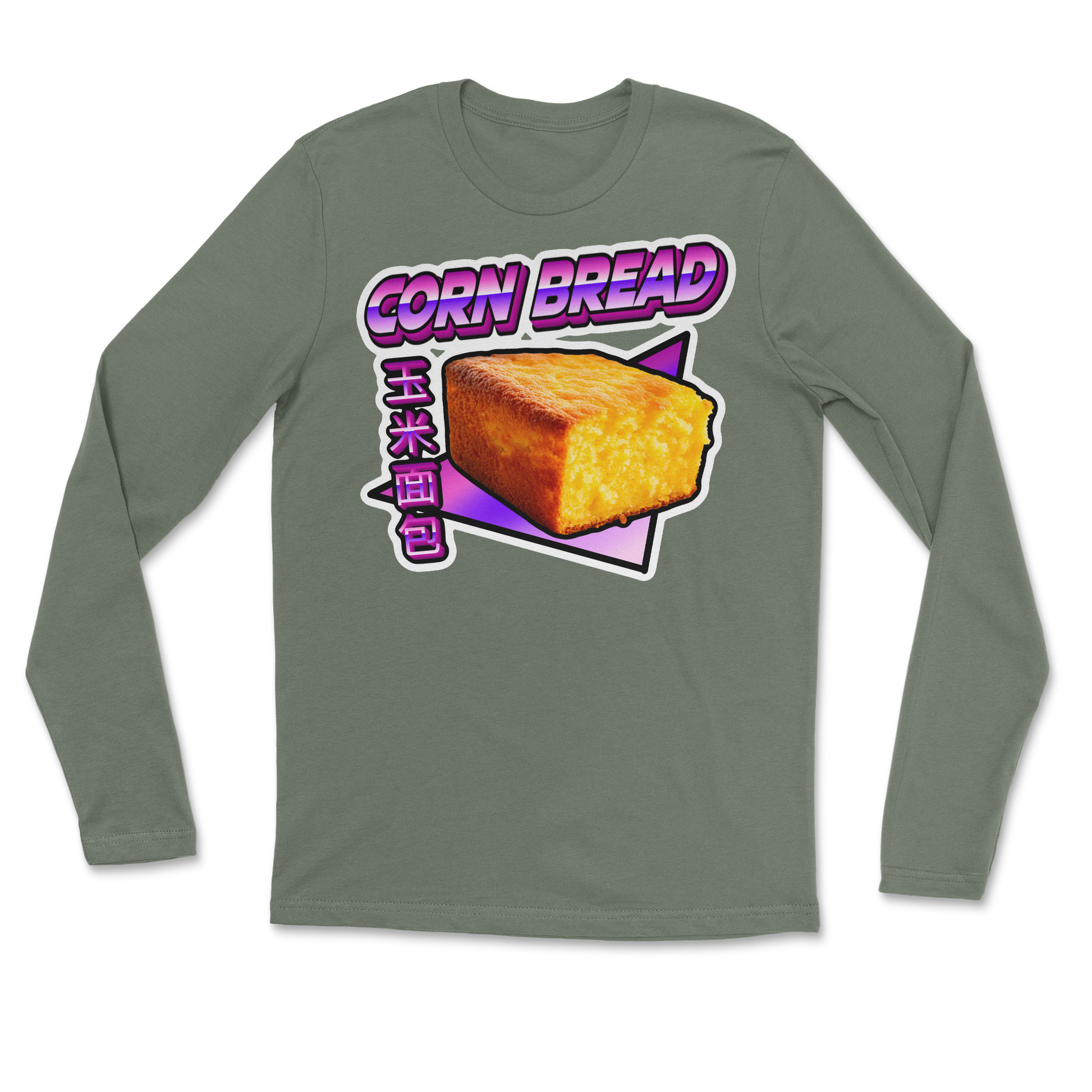 The Nice Shirt Long Sleeve Corn Bread  in Military-Green