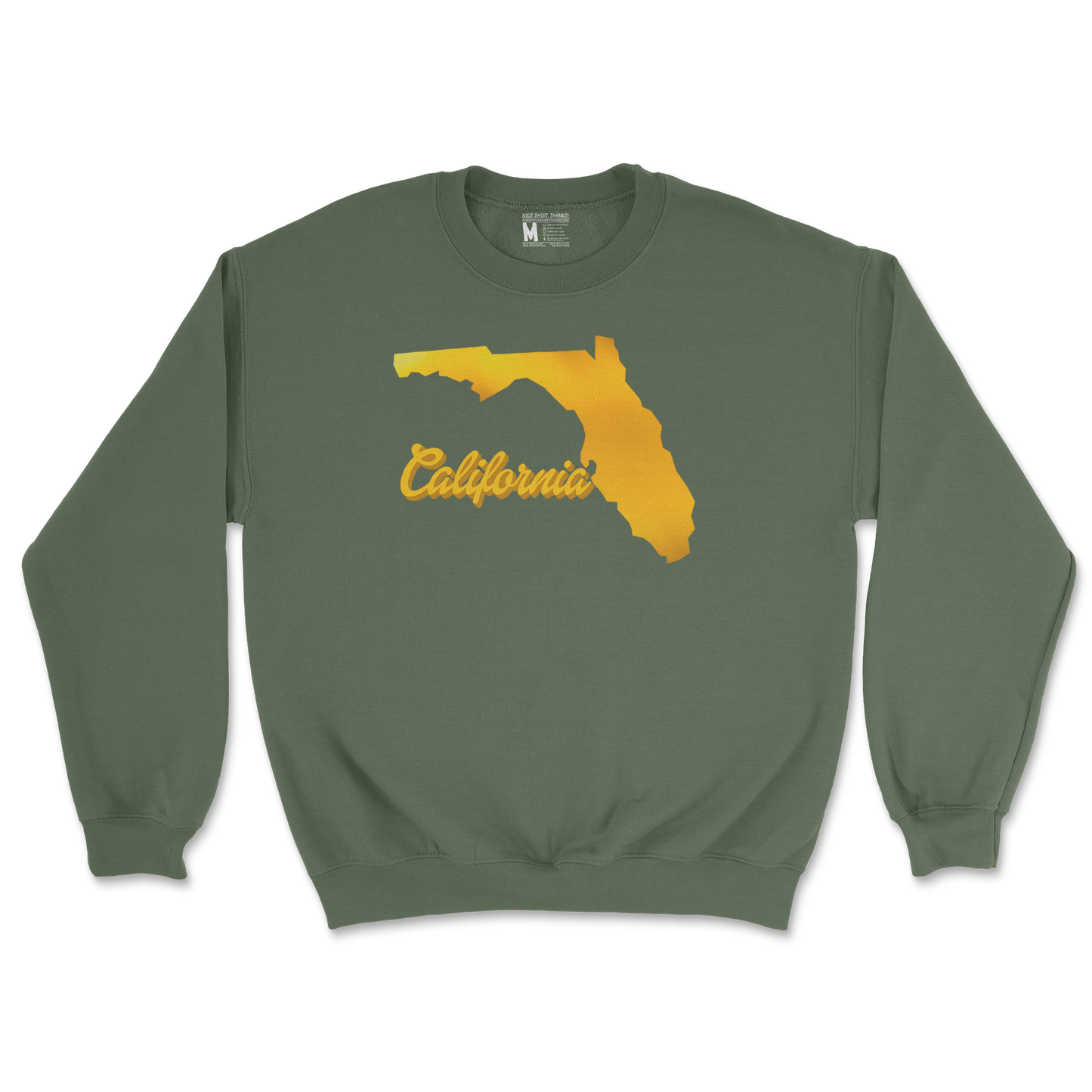 Gildan SoftStyle Crew Neck California in Military Green