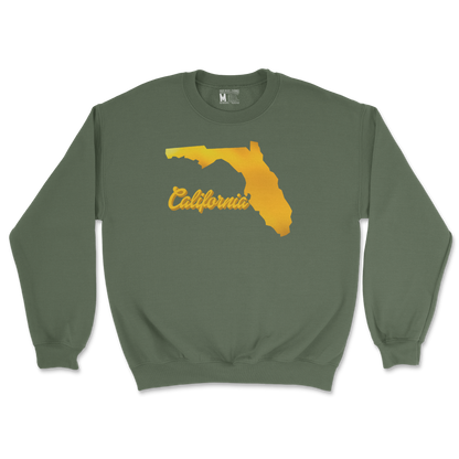 Gildan SoftStyle Crew Neck California in Military Green