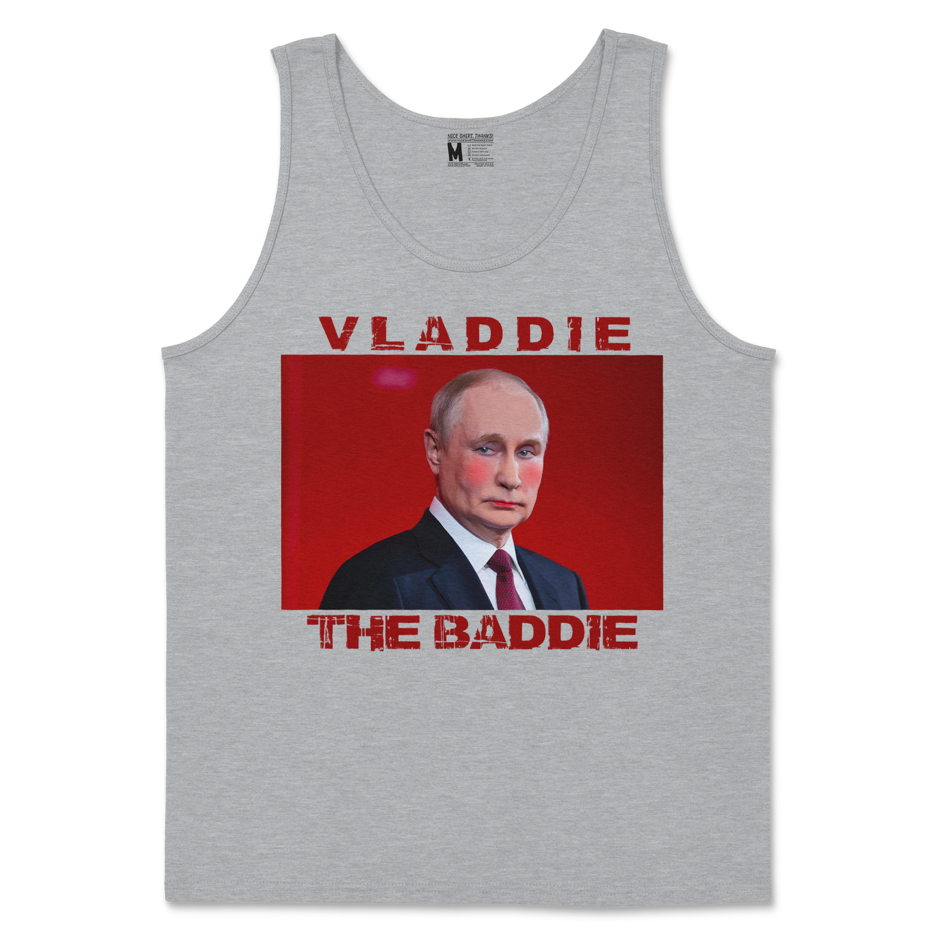 Gildan SoftStyle Tank Top Vladdie The Baddie in Sports Grey