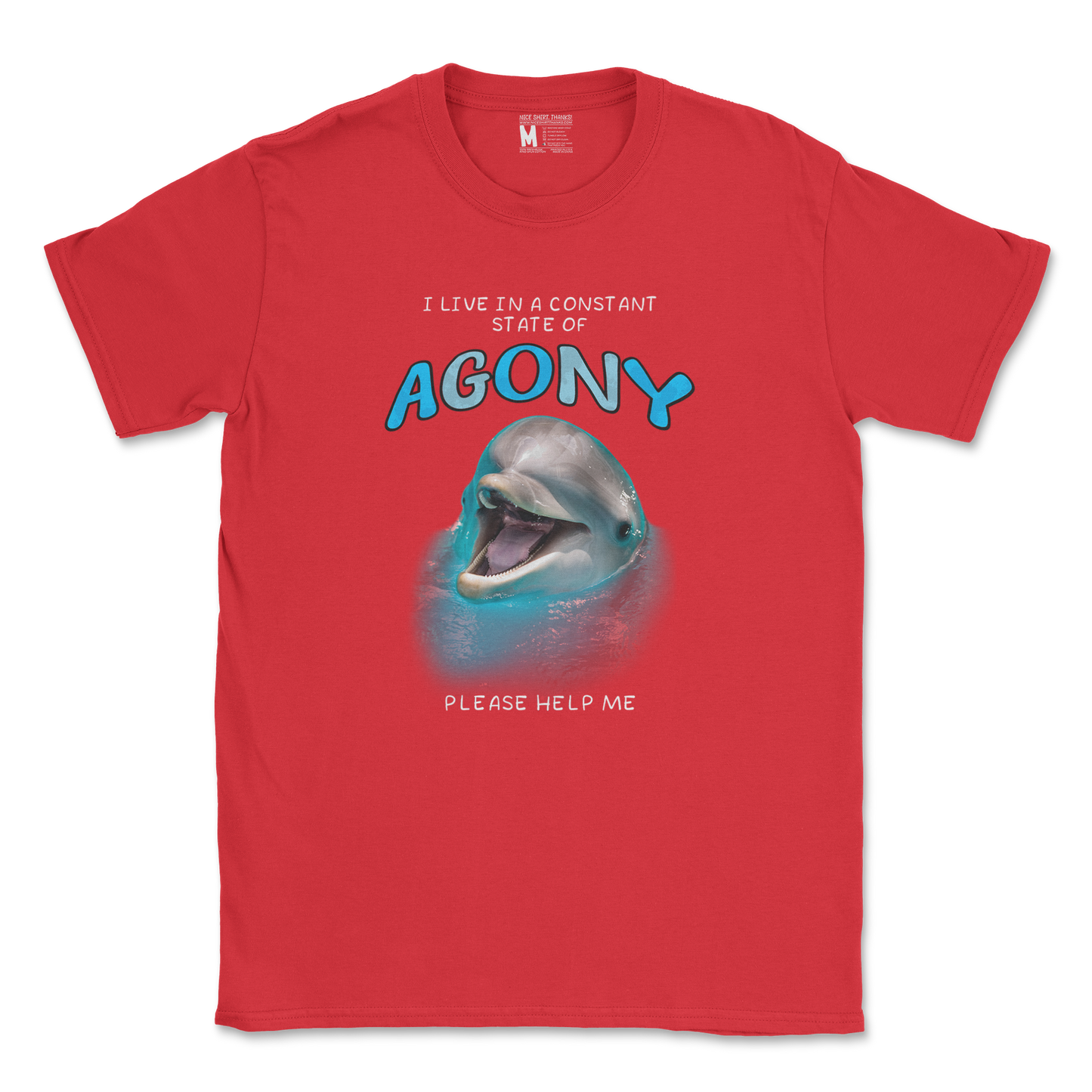 Gildan SoftStyle T-Shirt Agony Dolphin in Red