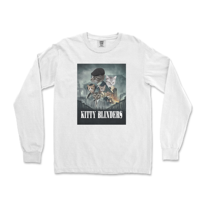 Comfort Colors Long Sleeve Kitty Blinders in White