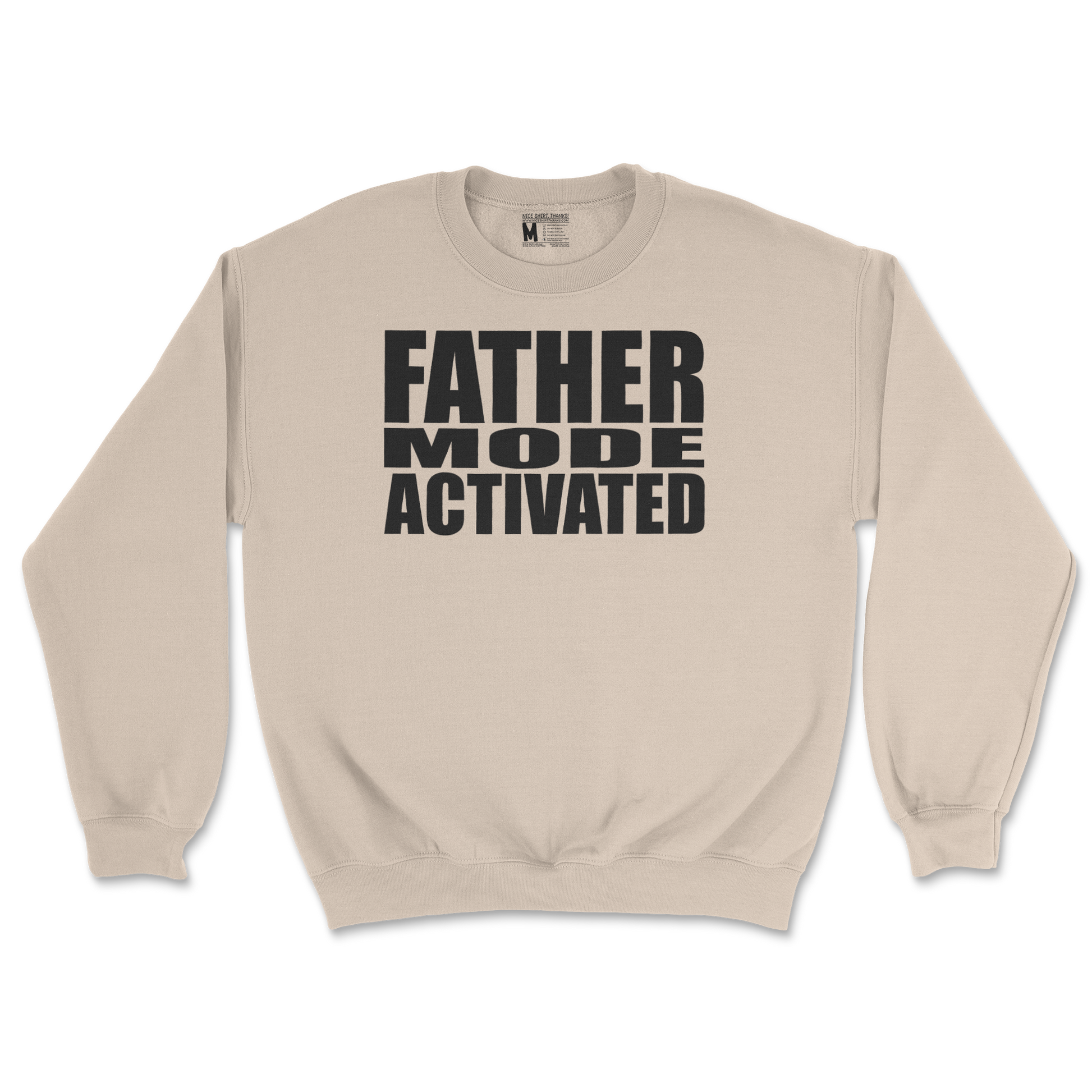 Gildan SoftStyle Crew Neck Father Mode Activated in Sand