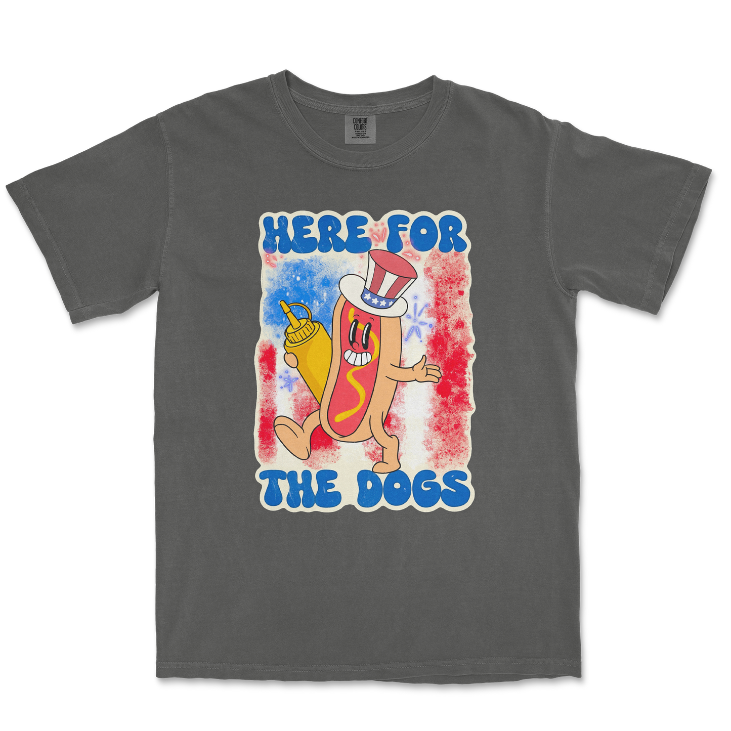 Comfort Colors T-Shirt Hot Dog in Pepper