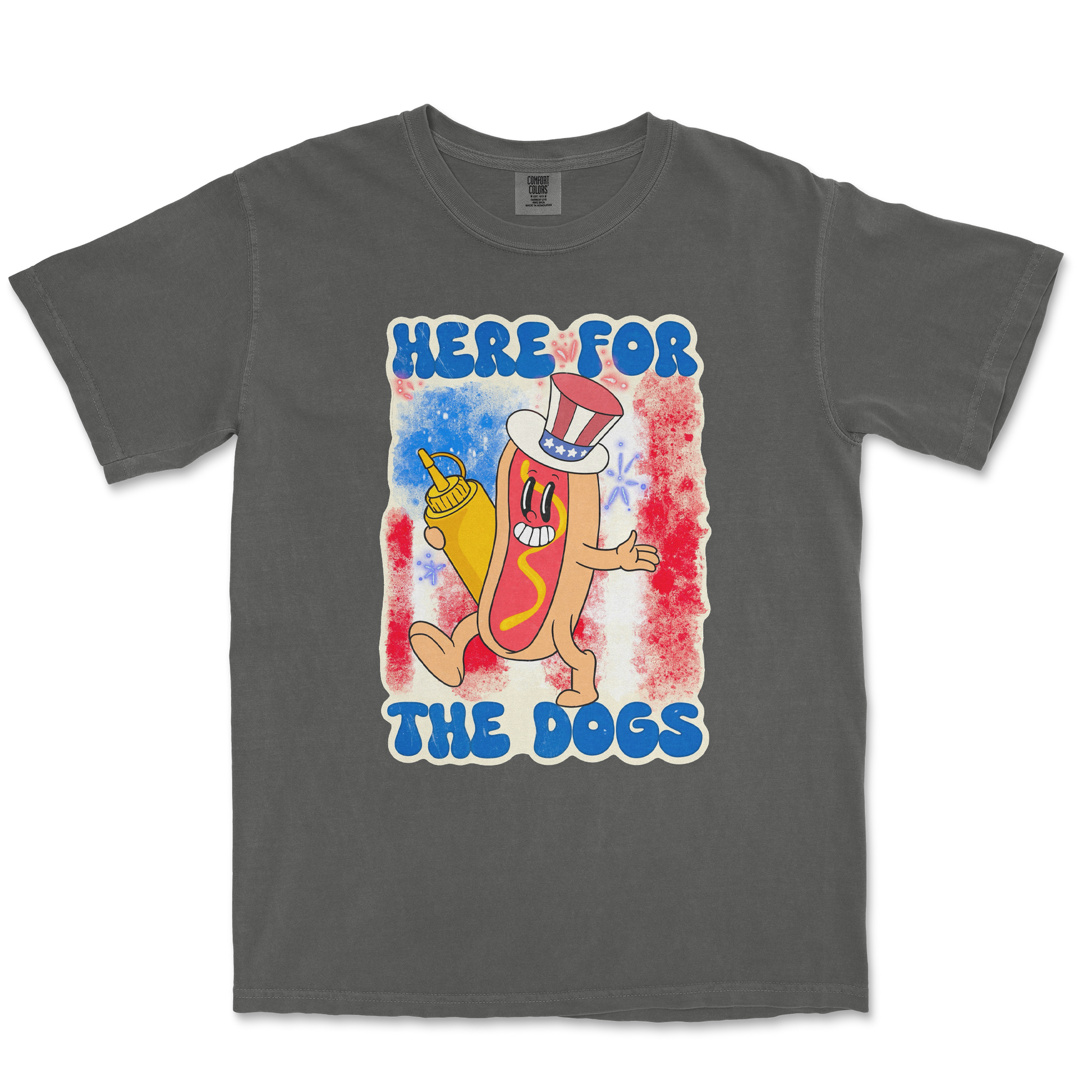 Comfort Colors T-Shirt Hot Dog in Pepper