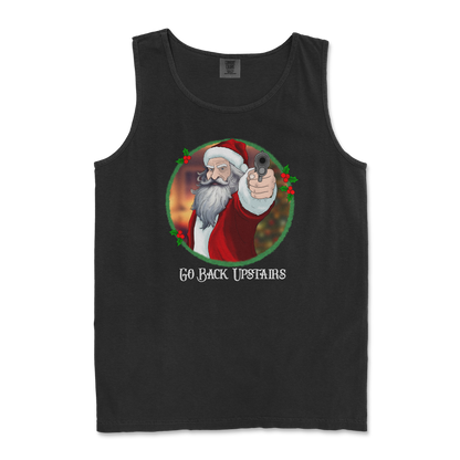 Comfort Colors Tank Top Angry Santa  in Black