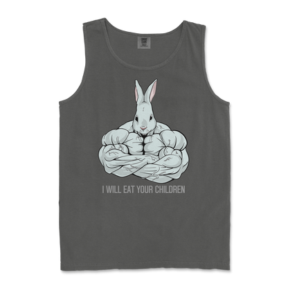 Comfort Colors Tank Top Scary Rabbit in Pepper