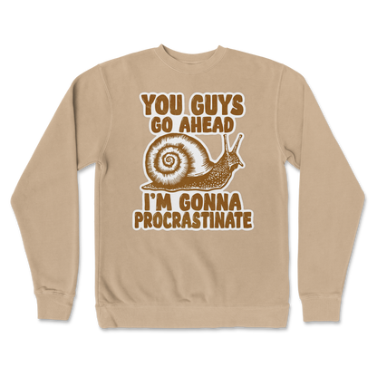 Independent Clothing Co. Crew Neck Procrastinating Snail  in Sandstone