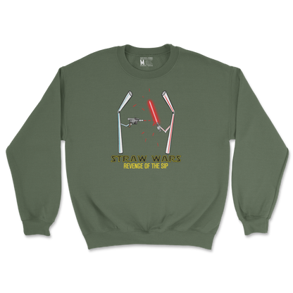 Gildan SoftStyle Crew Neck Straw Wars in Military Green