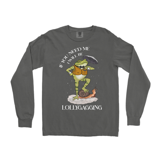 Comfort Colors Long Sleeve Lollygagging  in Pepper