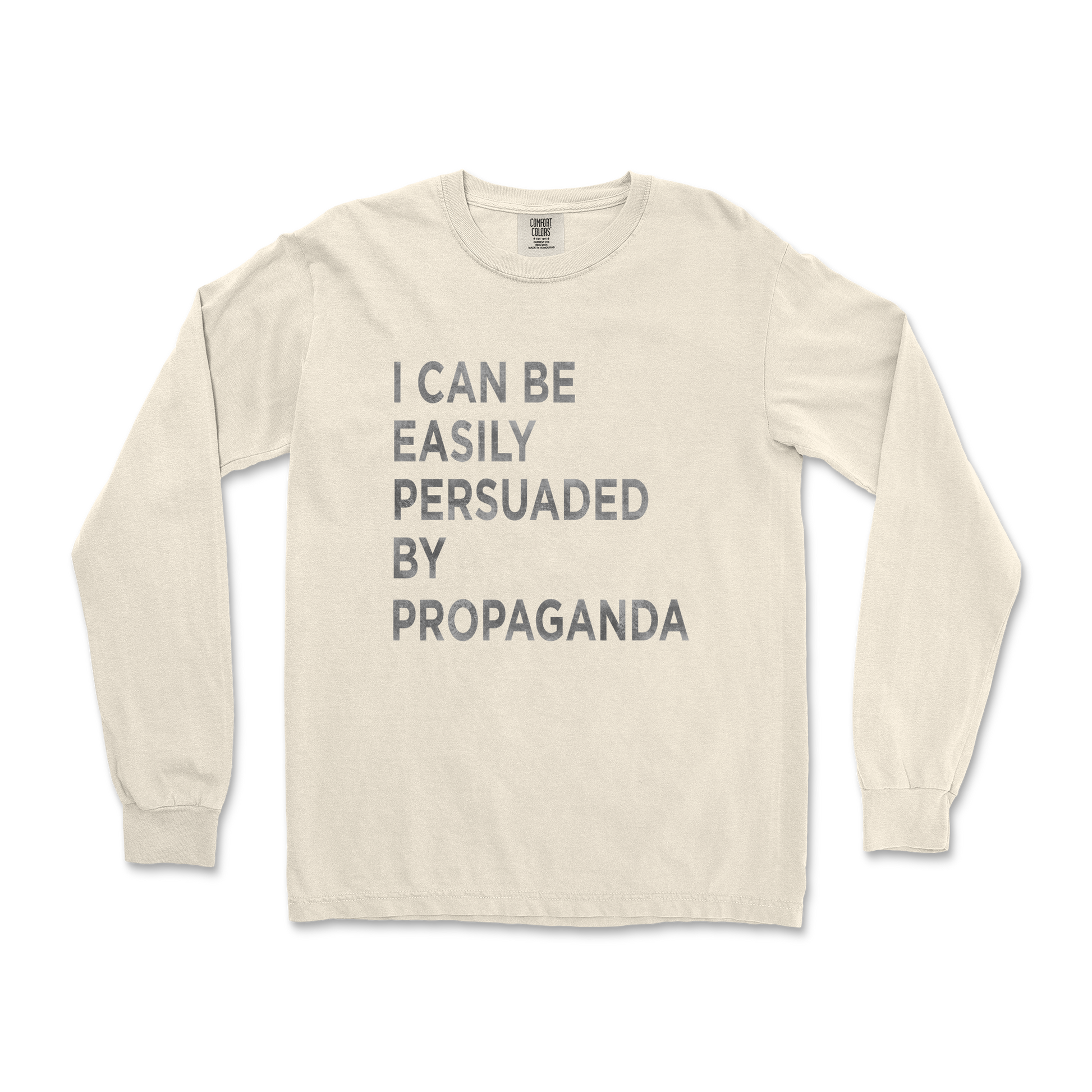 Comfort Colors Long Sleeve Propaganda in Ivory