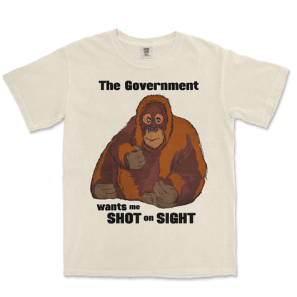 Comfort Colors T-Shirt The Government Hates Me  in Ivory