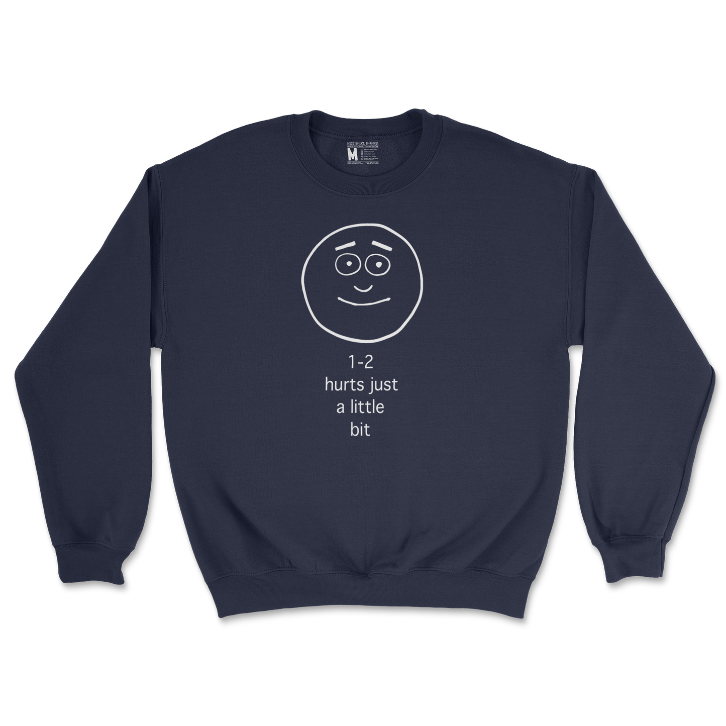 Gildan SoftStyle Crew Neck Hurts A Little Bit in Navy