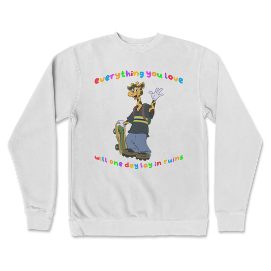 Independent Clothing Co. Crew Neck Jerry the Giraffe in White