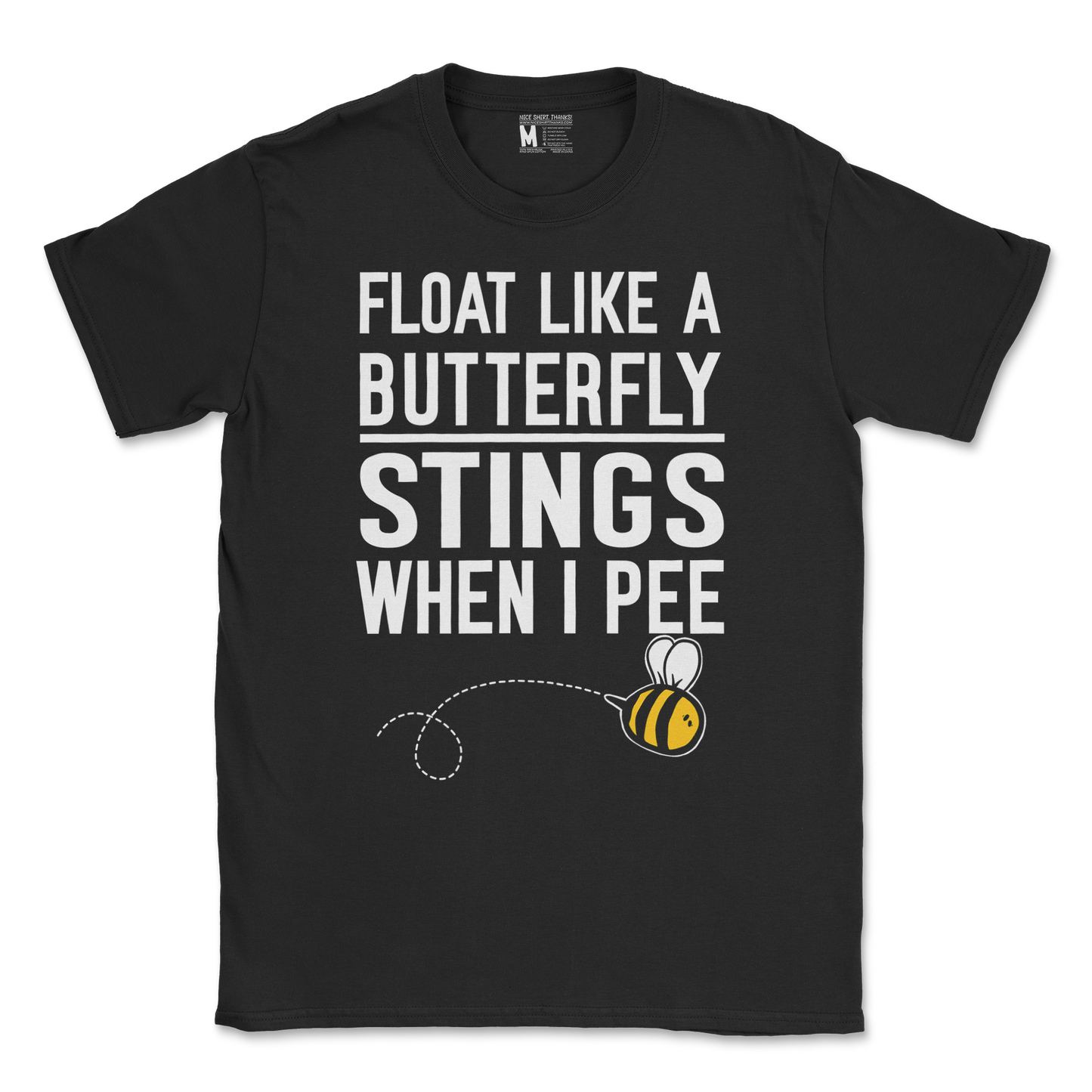 Gildan SoftStyle T-Shirt Stings When I Pee in Black