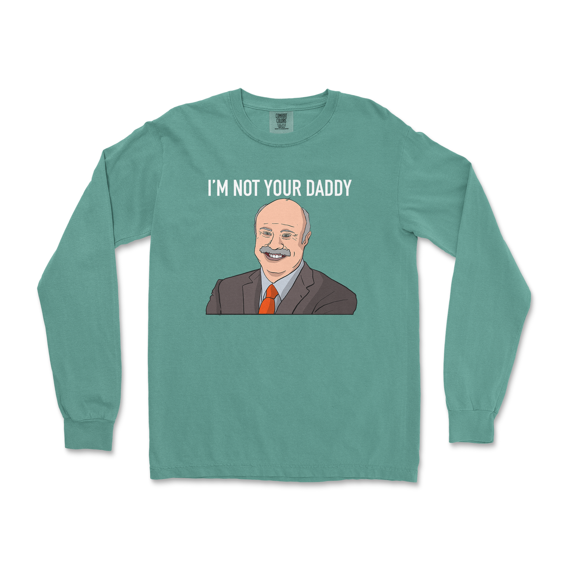 Comfort Colors Long Sleeve Daddy Phil in LightGreen