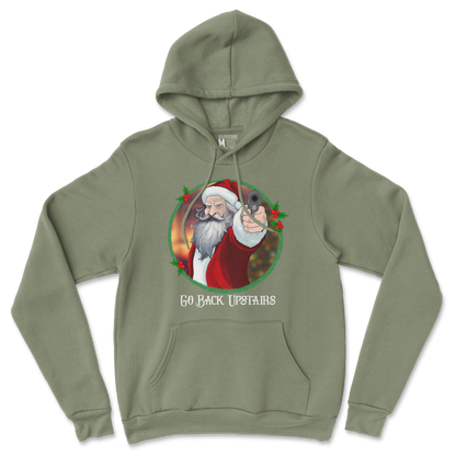 Gildan SoftStyle Hoodie Angry Santa  in Military-Green