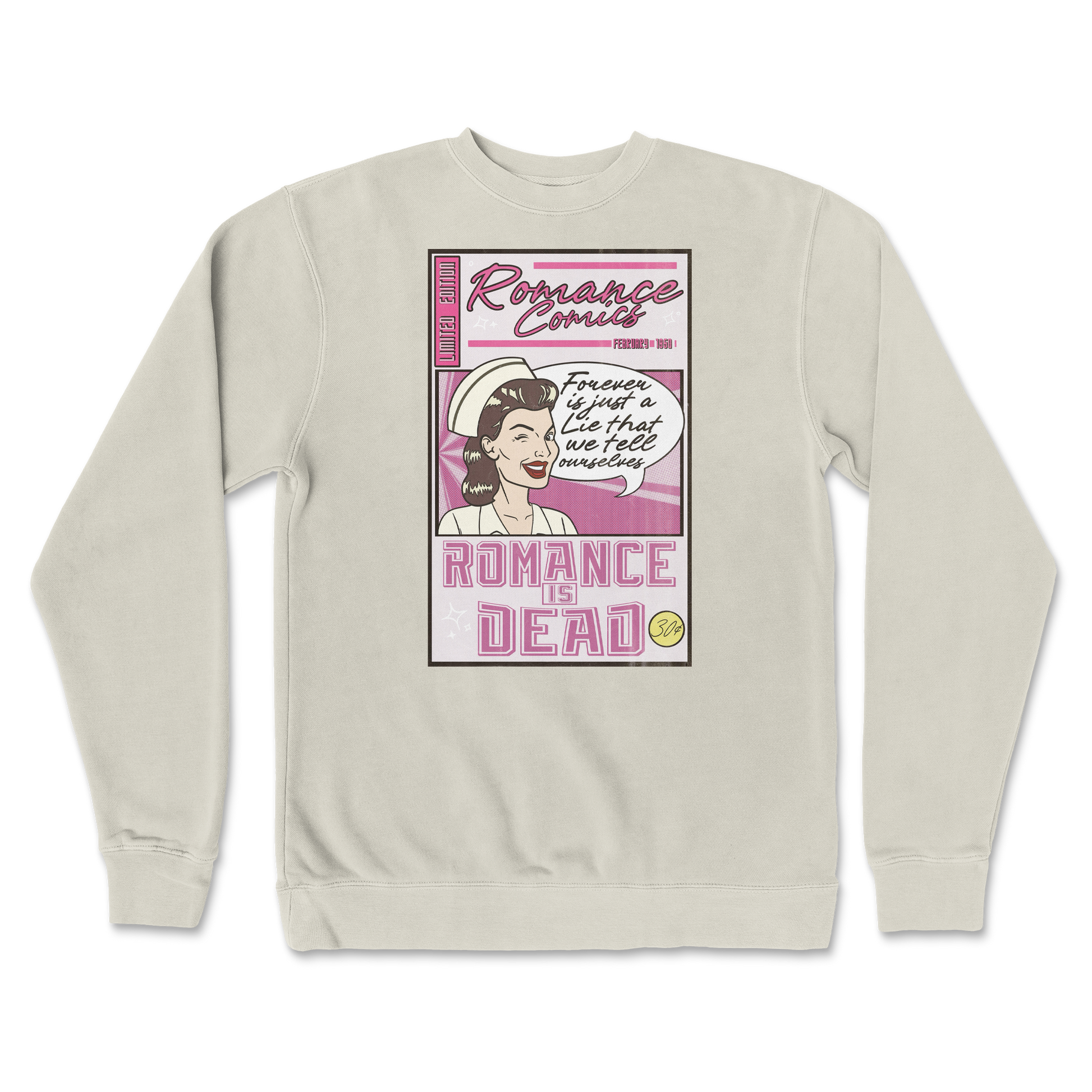 Independent Clothing Co. Crew Neck Romance is Dead in Bone