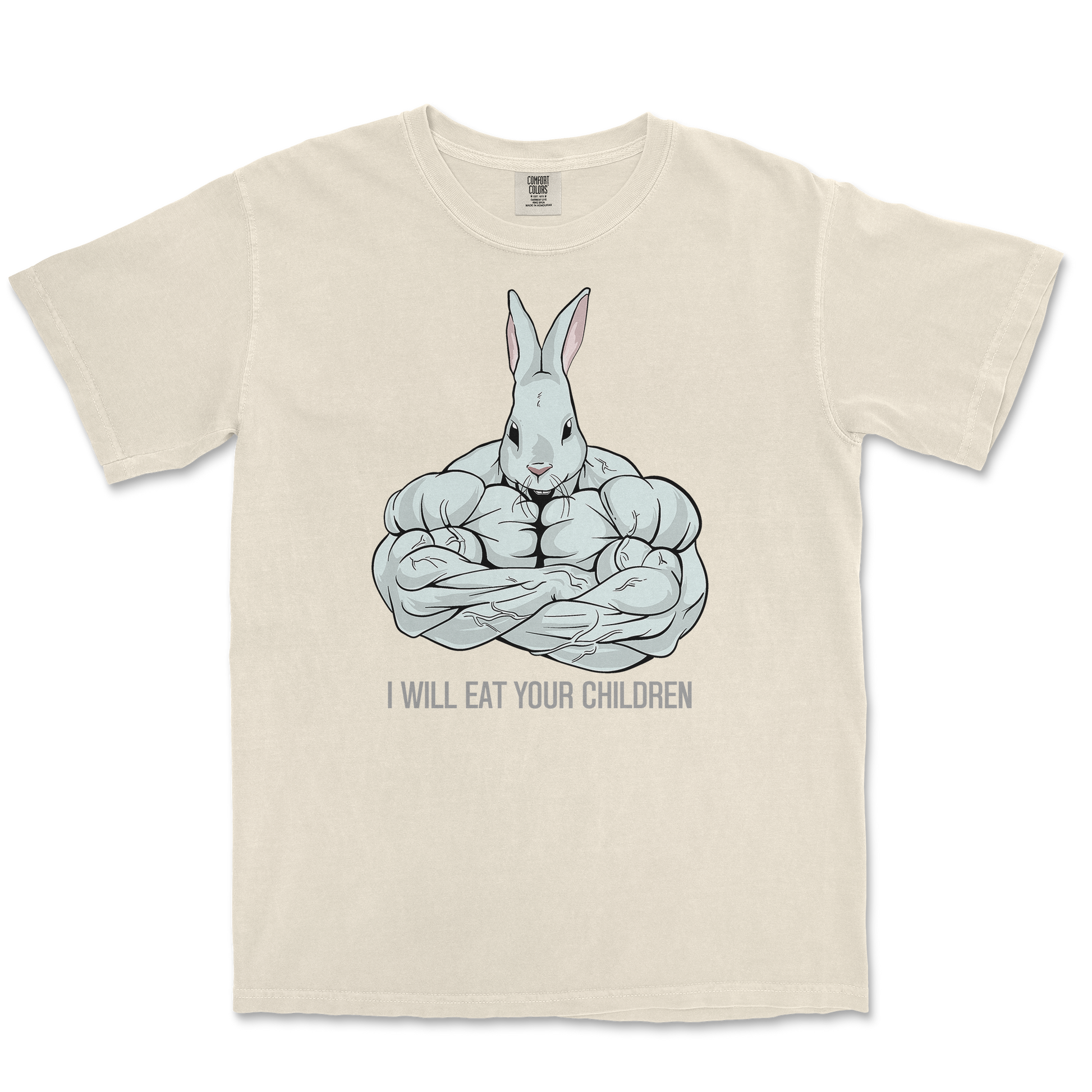 Comfort Colors T-Shirt Scary Rabbit in Ivory