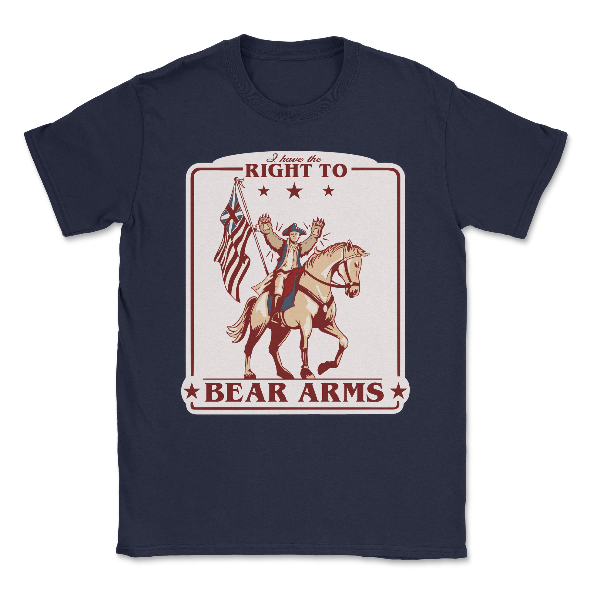 Heavy Blend T-Shirt Right to Bear Arms in Navy