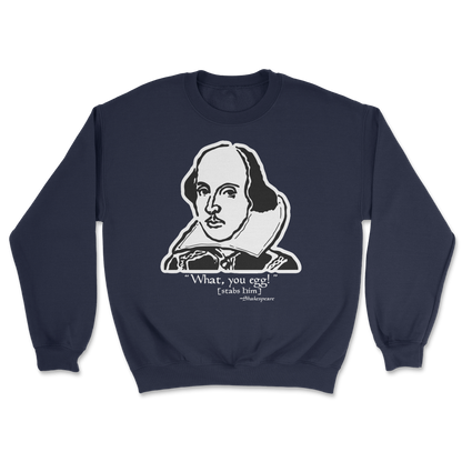 The Nice Shirt Crew Neck Shakespeare Quote  in Navy